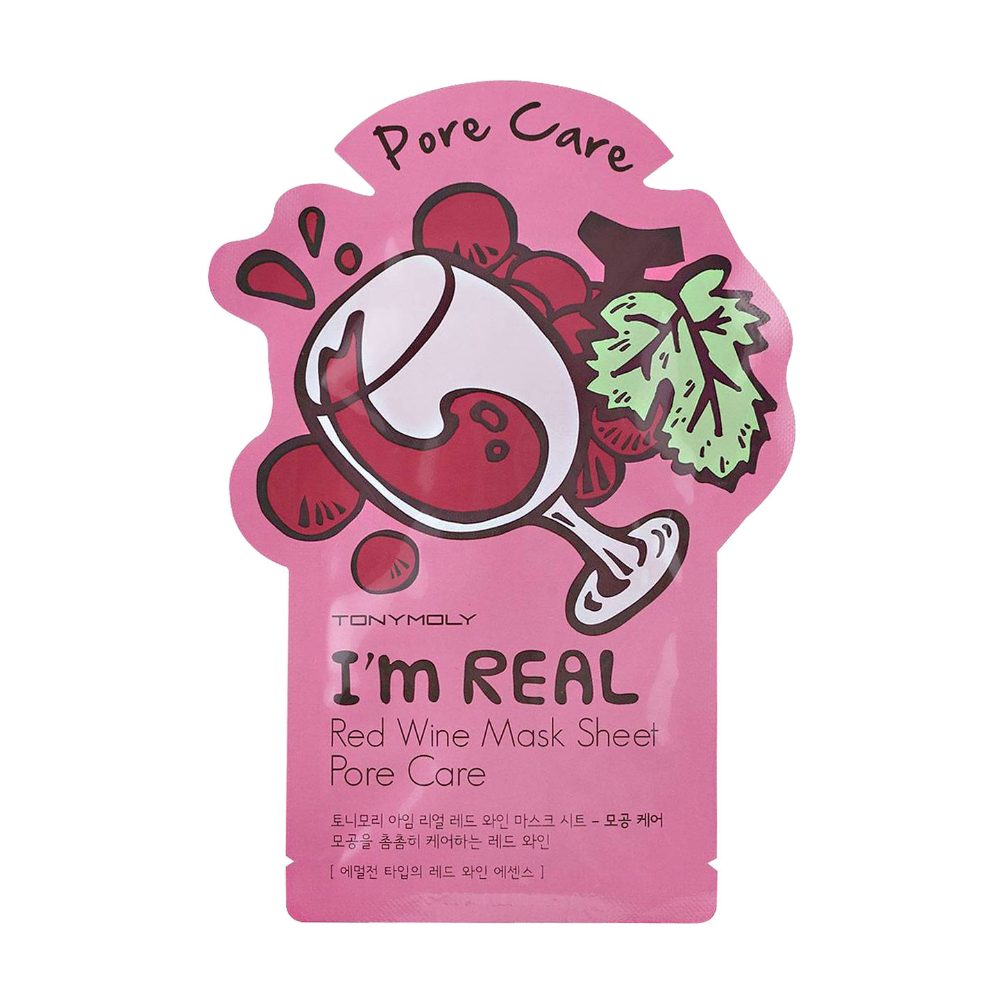 Тканинна маска для обличчя Tony Moly Im Real Red Wine Mask Sheet, 21 мл